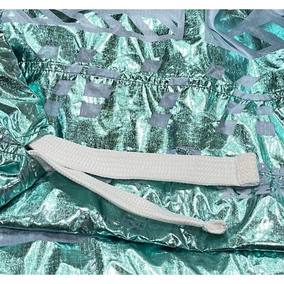 Nike Women's Sportswear Teal Aqua Metallic Half Zip Size Small 914210 Jacket - Picture 7 of 13